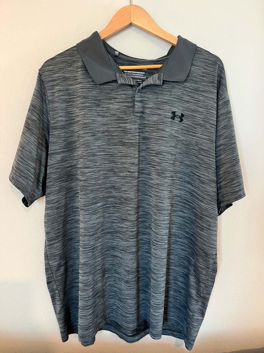 Under Armour, 2XL PerformanceLoose Fit Polo, Golf Athletic, Business Casual,Grey